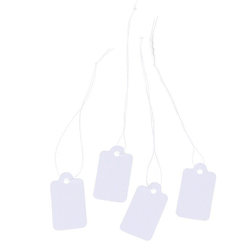300Pcs Label Tie String Strung Ticket Jewelry Merchandise Display Price Tag Re