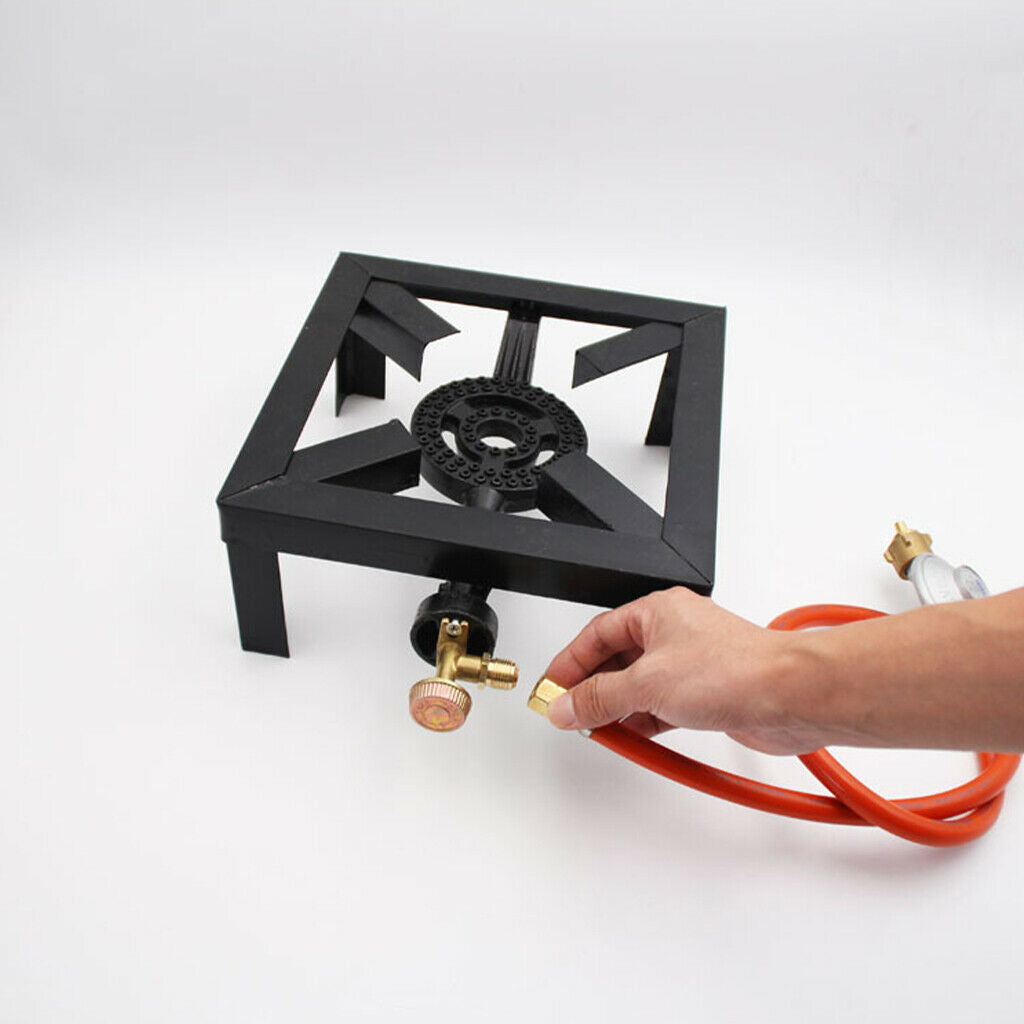 Outdoor Propane Gas Stove Burner Fire Control Cooker for Camping Patio