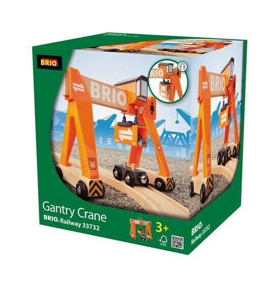 33732 BRIO Gantry Crane Railway Train Wooden Accessories 4 Pcs Children 3+ Years