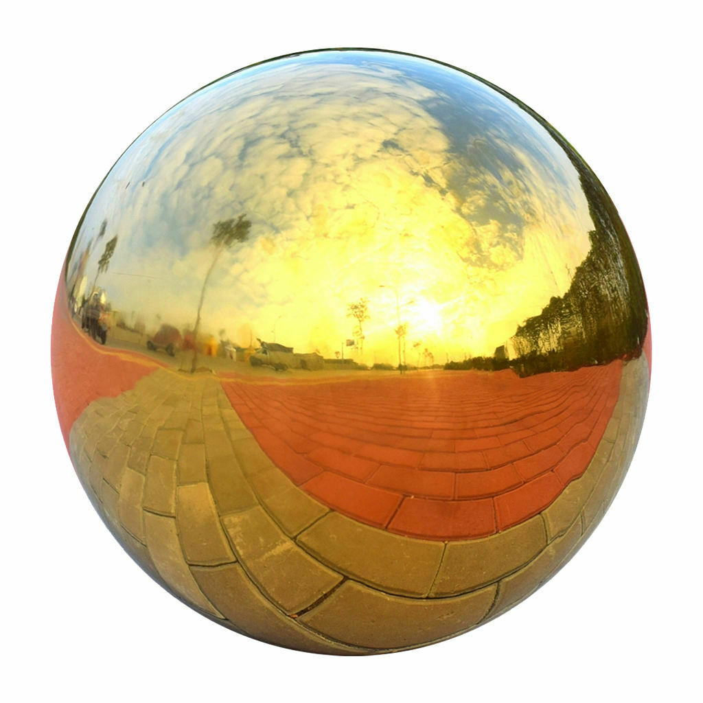 304Stainless Hollow Ball Seamless Mirror Ball Sphere Outdoor Garden - 225mm