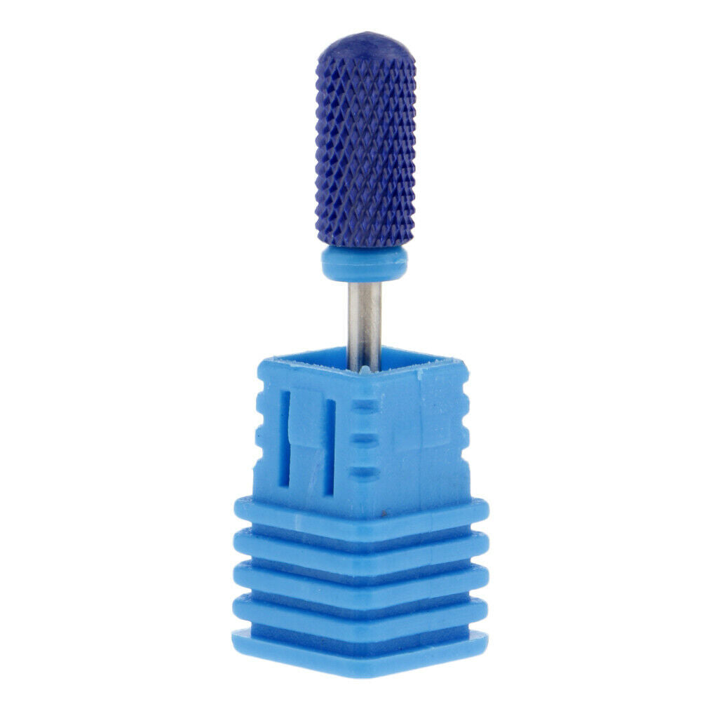 Ceramic Nail Drill Bits Burr File Medium Grit Manicure Pedicure Tool Blue