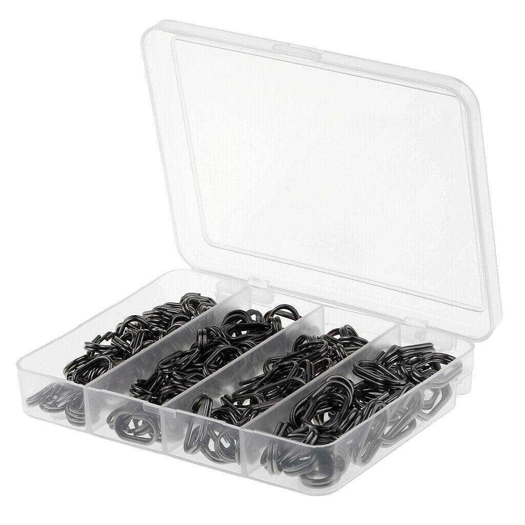 170pcs Oval Split Rings Stainless Steel Double Loop Snap Tackle Connector