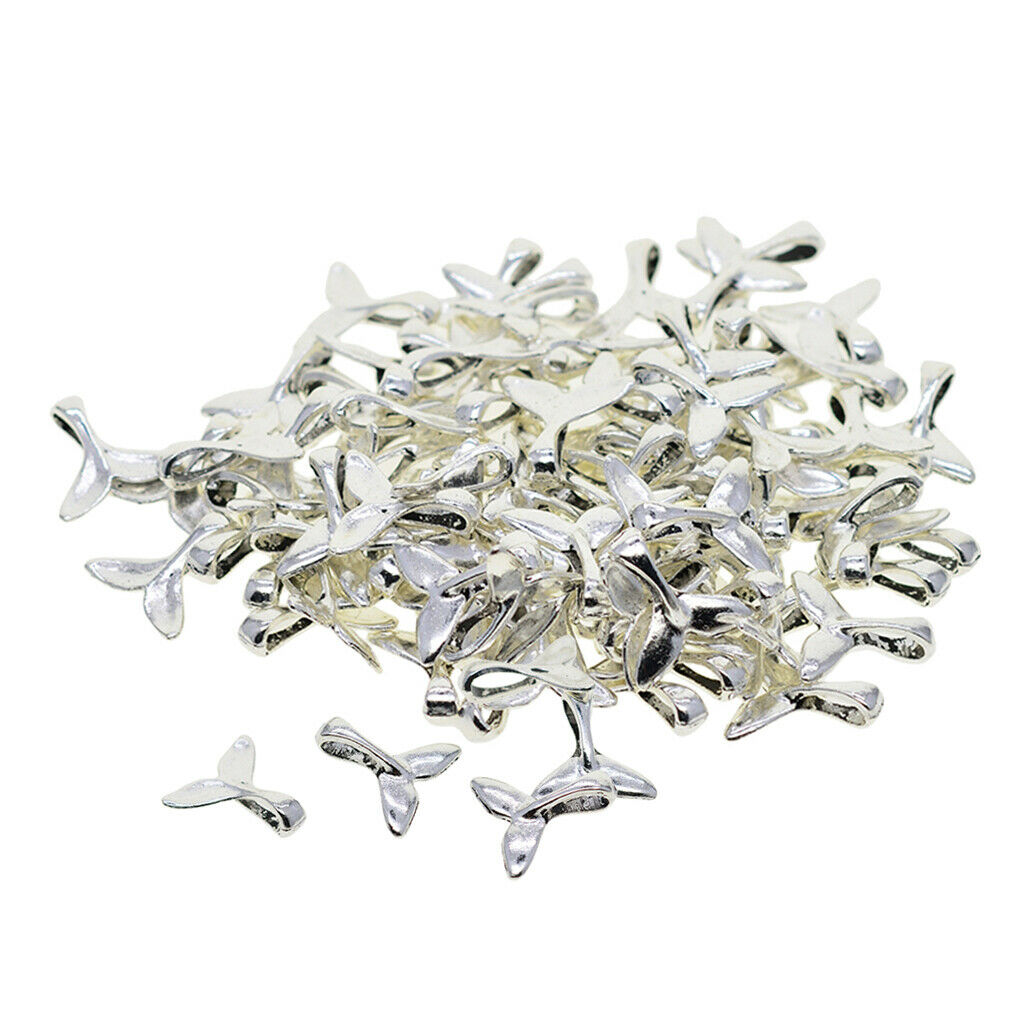 100 pieces mermaid fishtail jewelry accessories crafting charms