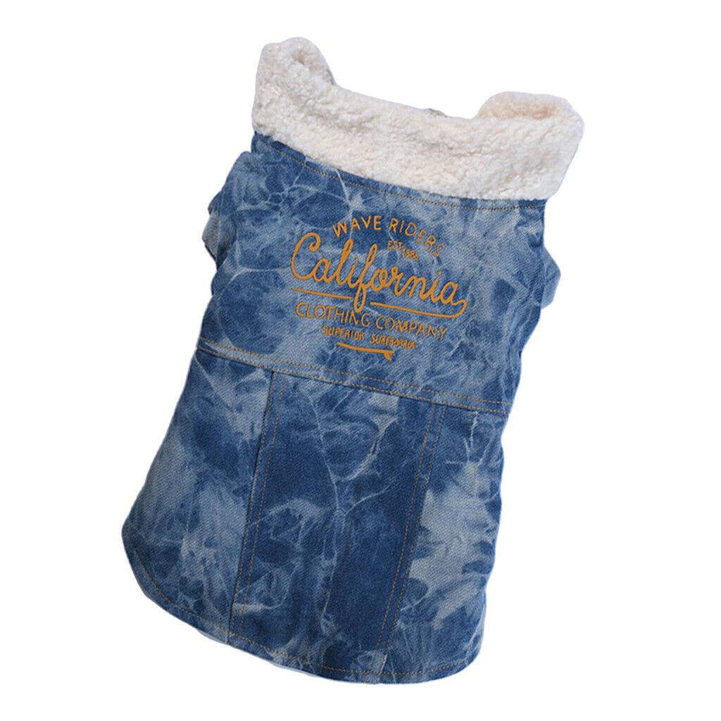 Puppy Winter Jacket Dogs Soft Jacket Apparel For Animals Puppies Blue-M