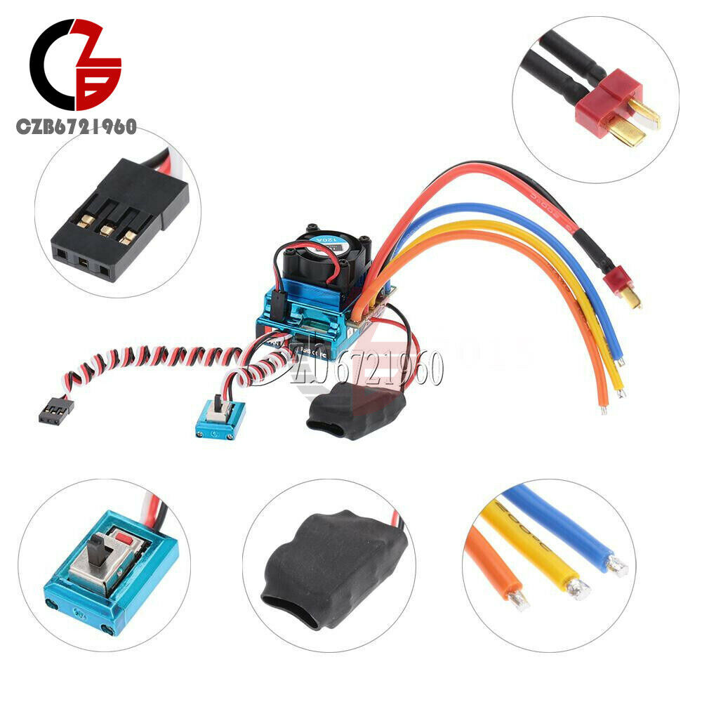 120A V3.0 Sensored Brushless Speed Controller ESC for 1/8 1/10 1/12 Car Crawler