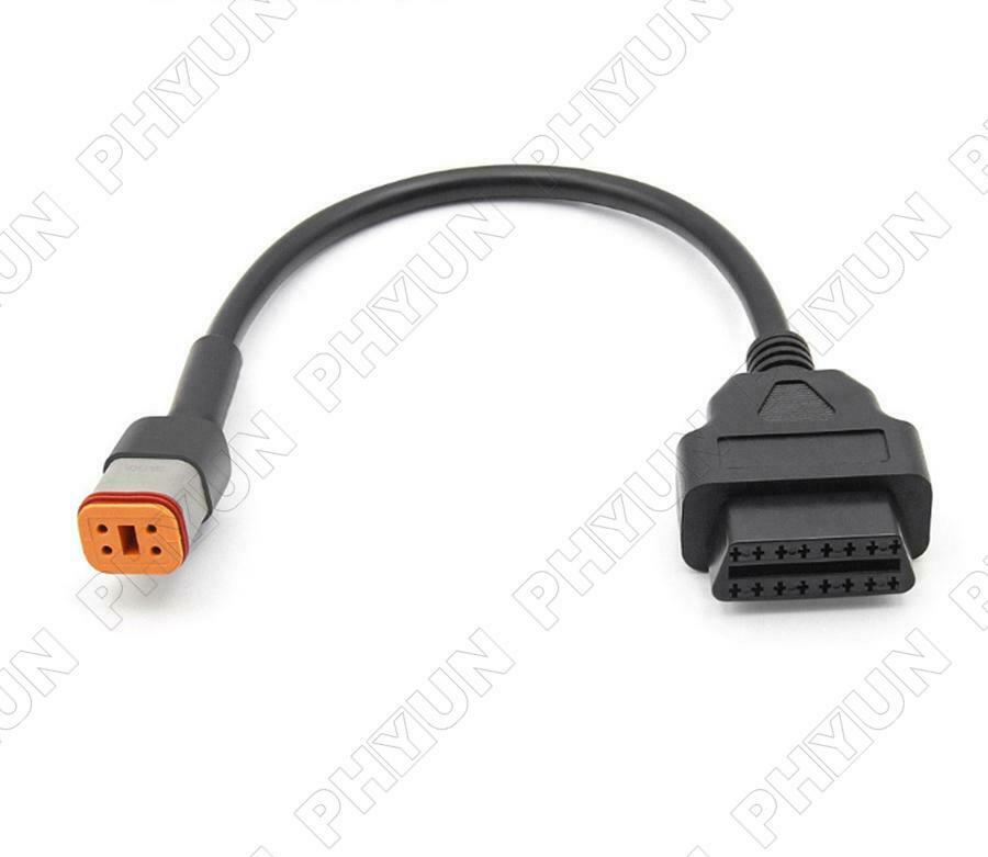 4 Pin to 16 Pin Adapter Cable For Motorcycle ELM327 OBD Scanner OBDII Scanner