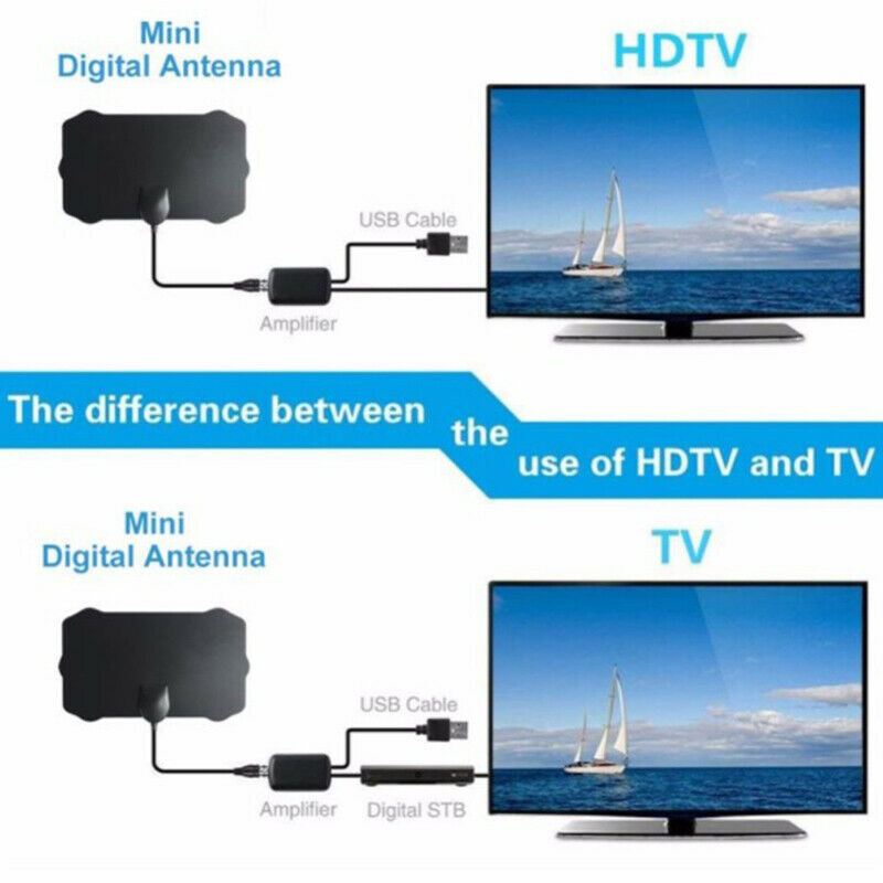 1pc Digital HDTV antenna TV 50 Miles Radius Amplifier signal receiver Aer.l8