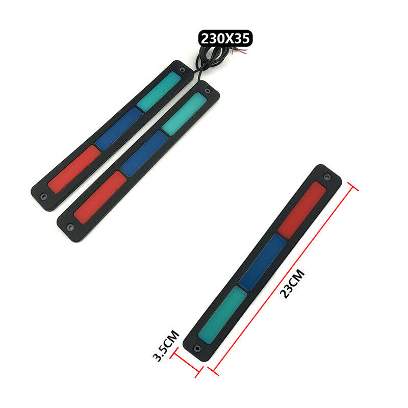 2PCS DRL LED Car Daytime Running Light Driving Turn Signal Strip Fog Lamp 10W 1A