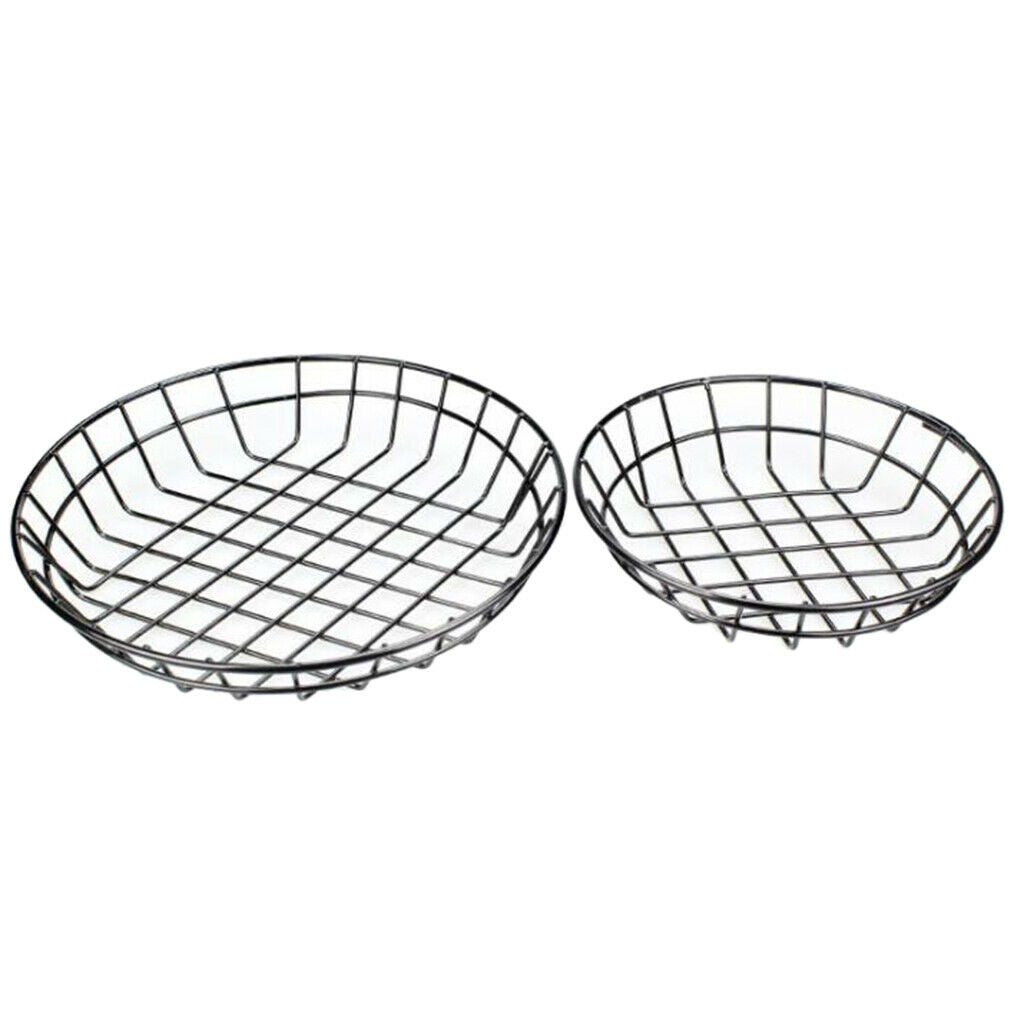 2x S + L Metall Fast Food Baskets Restaurant For Hamburger Fries