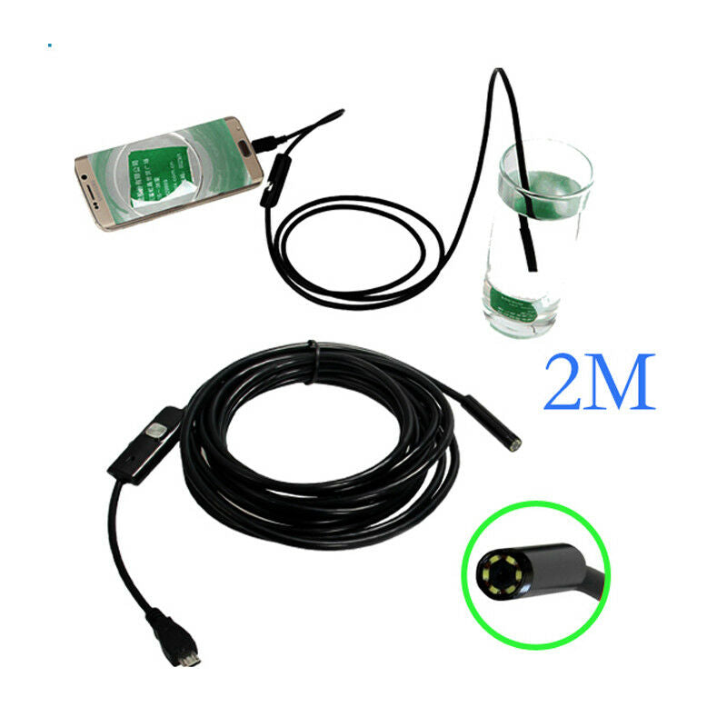 Mini Android Endoscope Waterproof Borescope USB Inspection Video Camera Record