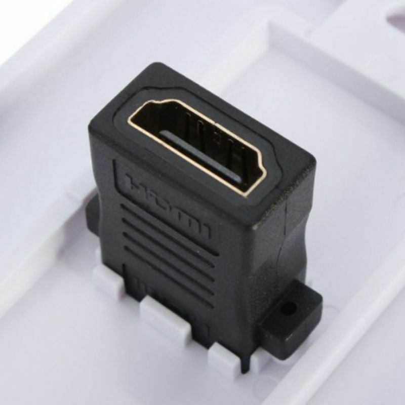 WHITE MI LEAD WALL PLATE FULL  1080p TV CABLE FACEPLATE SOCKET CONNECTOR R7N7