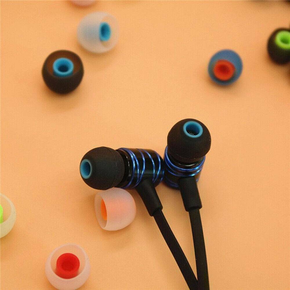6 Pairs/12 PCS 3.8mm Soft Silicone S/M/L Earbud Tips In Ear Headphone Cover New