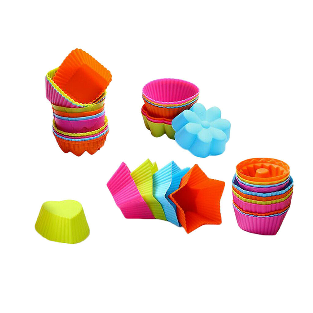 36 Pieces Silicone Cake   Mold Muffin Pudding Jelly Moulds Baking Tools