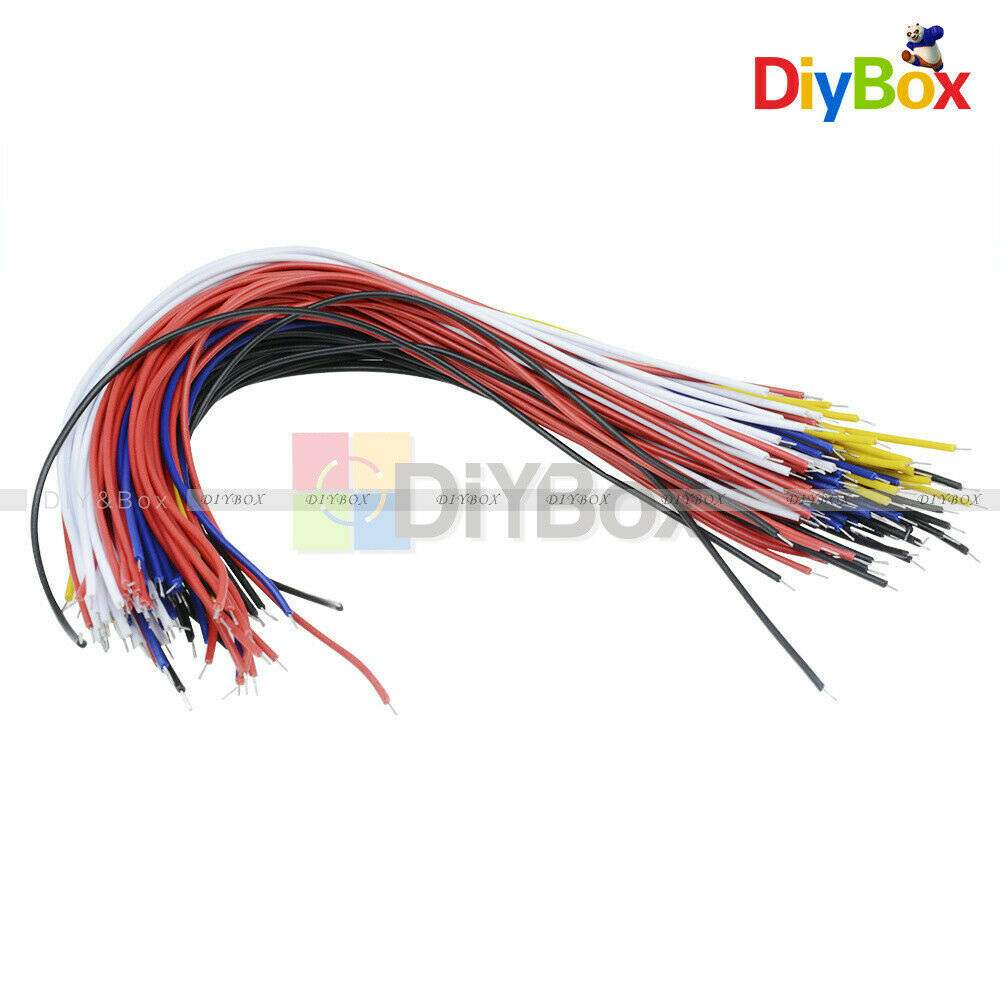 100PCS Colors Flexible Two Ends Tin-plated 20CM  Breadboard Jumper Cable Wires