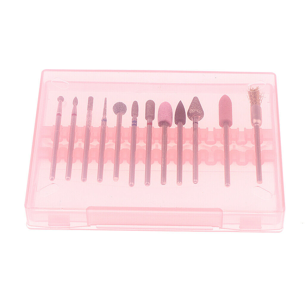 12Pcs/Set Ceramic Nail Art Drill Bits Nails Polishing Grinding Craft Head 02