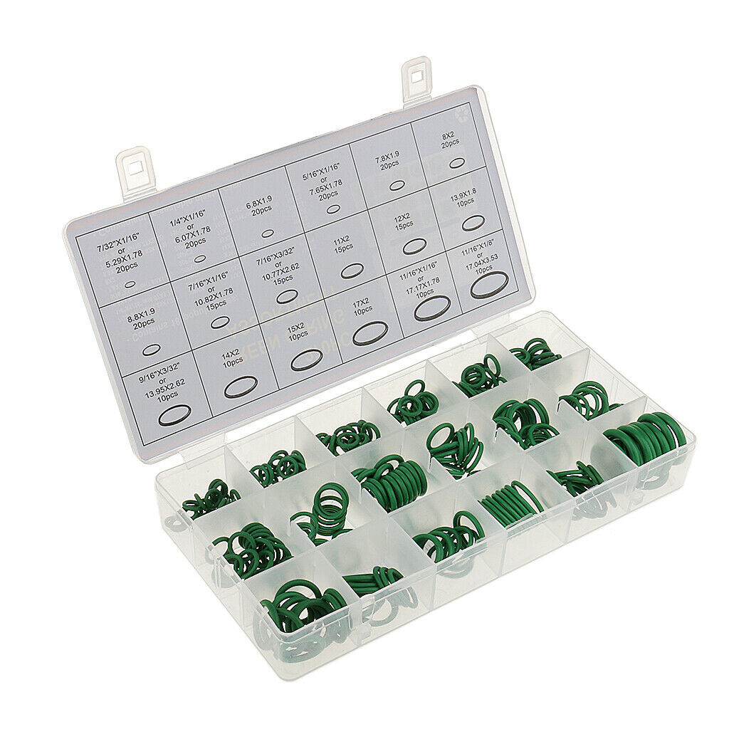 270 Packs Car Air Conditioning A/C System HNBR O-Ring Assortment, Green