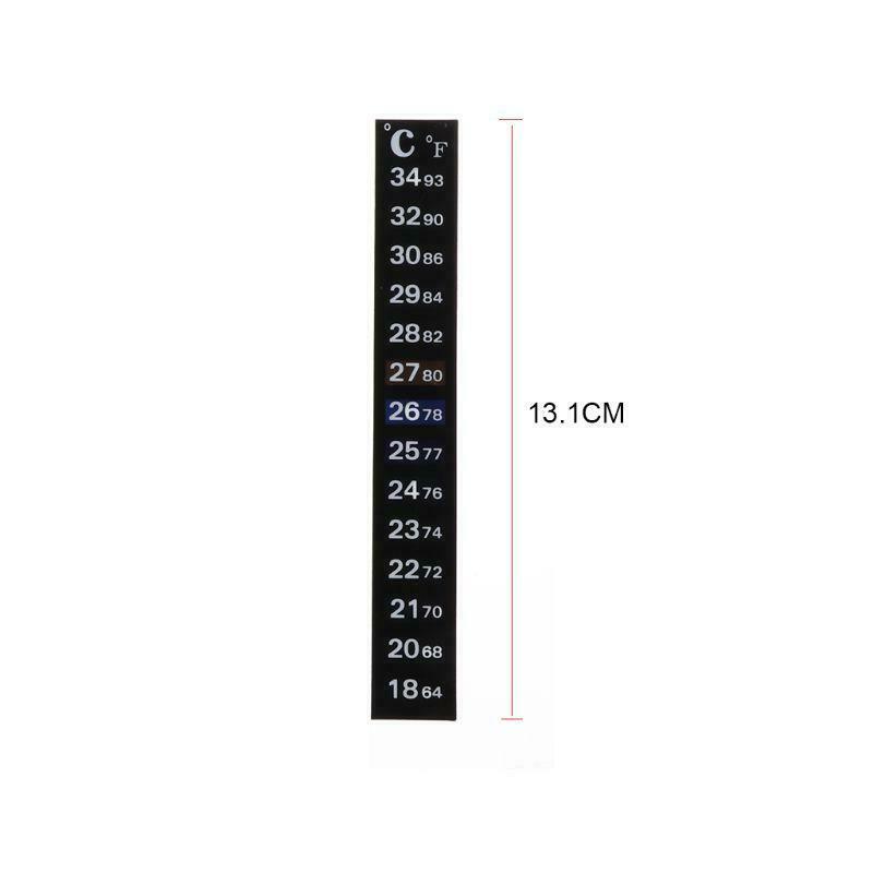 Aquarium Thermometer LCD Fish Tank Temperature Measurement Strip Digital Gauge