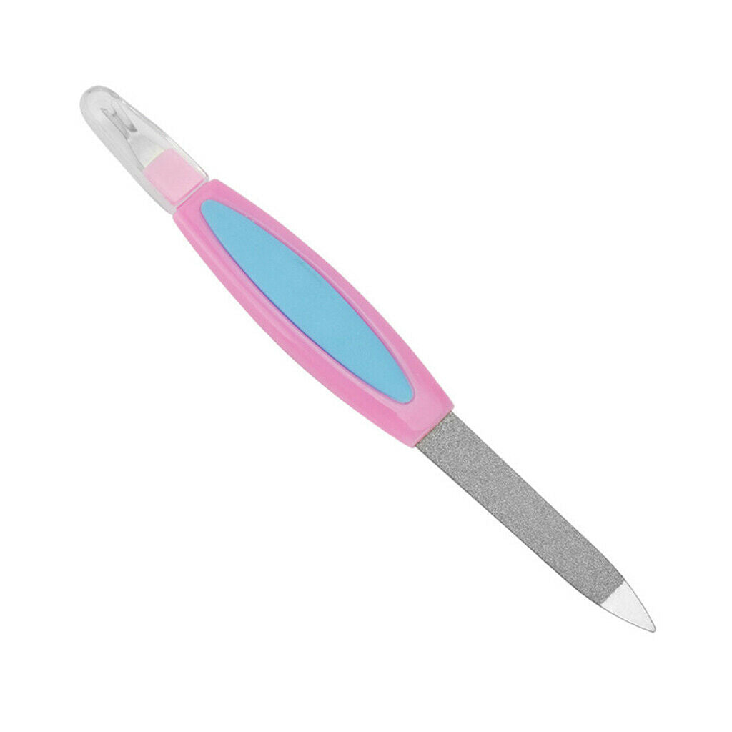 Dual Head Nail Buffer Cuticle pusher For Smooth Nails Professional Manicure