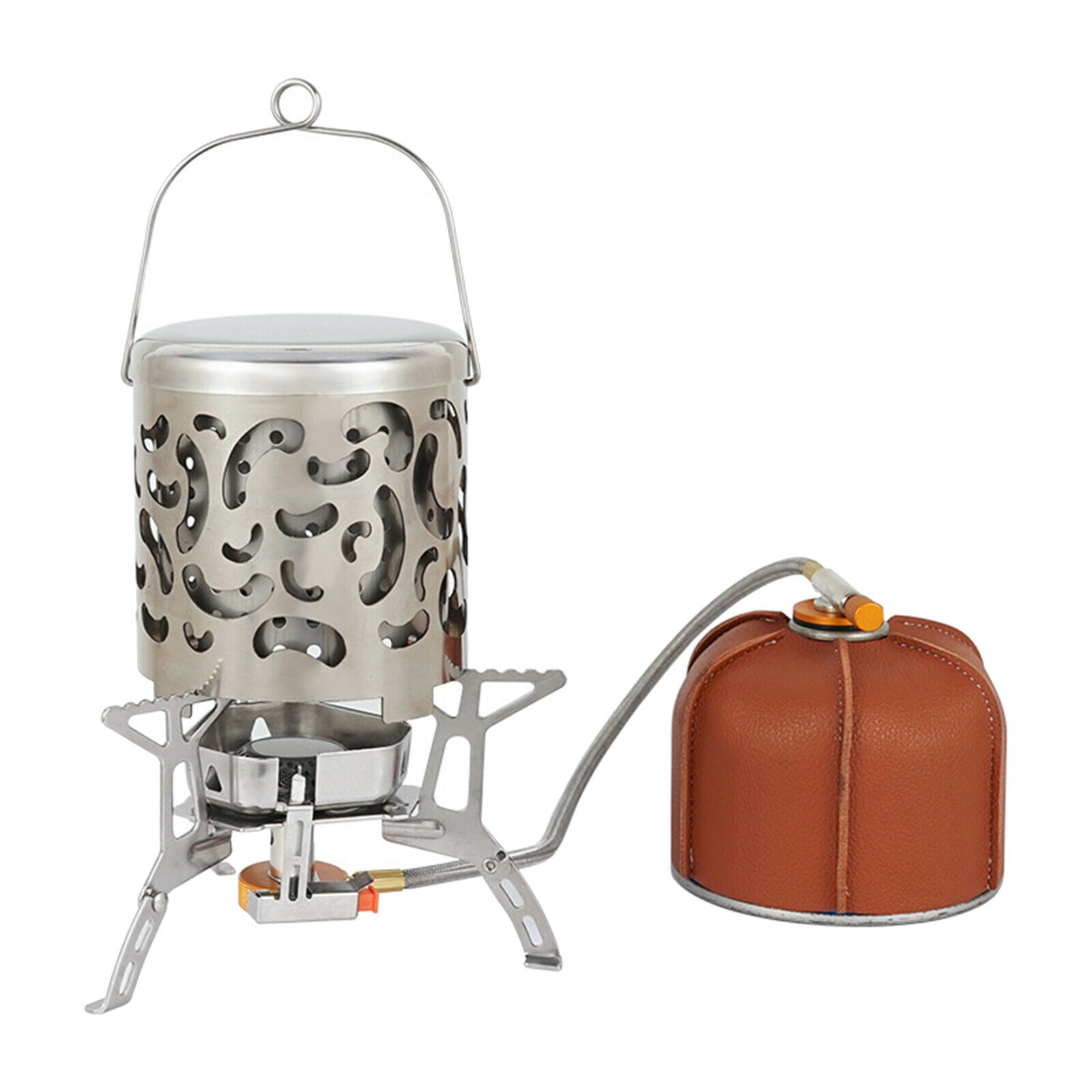 Camping Heater Stainless Steel Warming Stove for Outdoor Backpacking Hiking