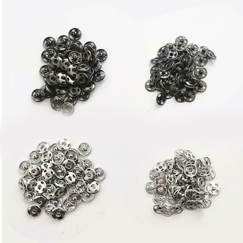 200 Sets Sew-on Snap Buttons Metal Snap Fastener Buttons Press Button for Sewing