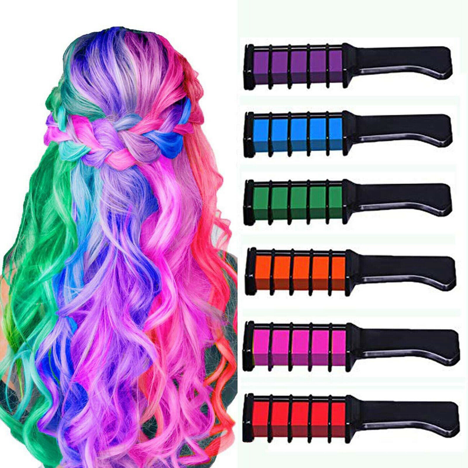 Hair Dye Color Comb Chalk Coloring Party Bright Hair Color Dye for Girls