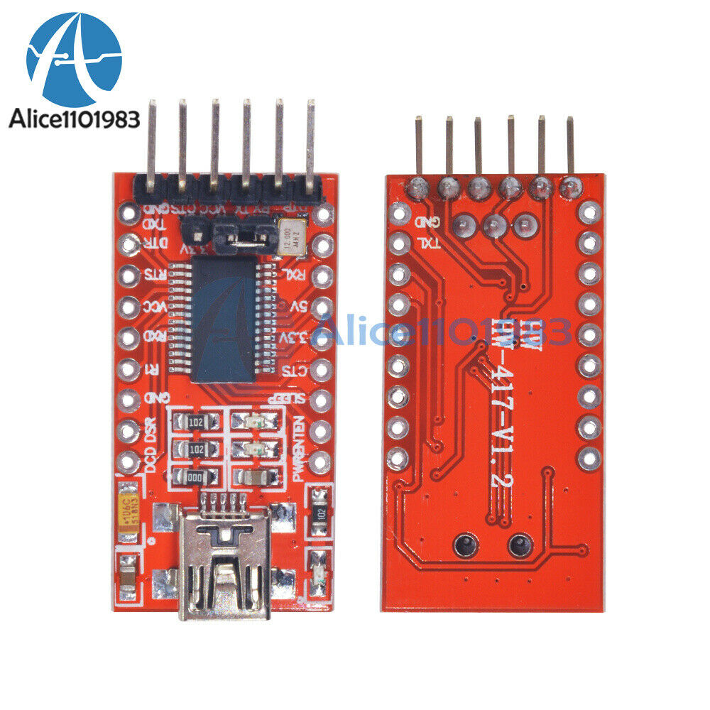 5pcs FT232RL FTDI Serials Adapter Module Mini Port Arduino USB to TTL 3.3V 5.5V