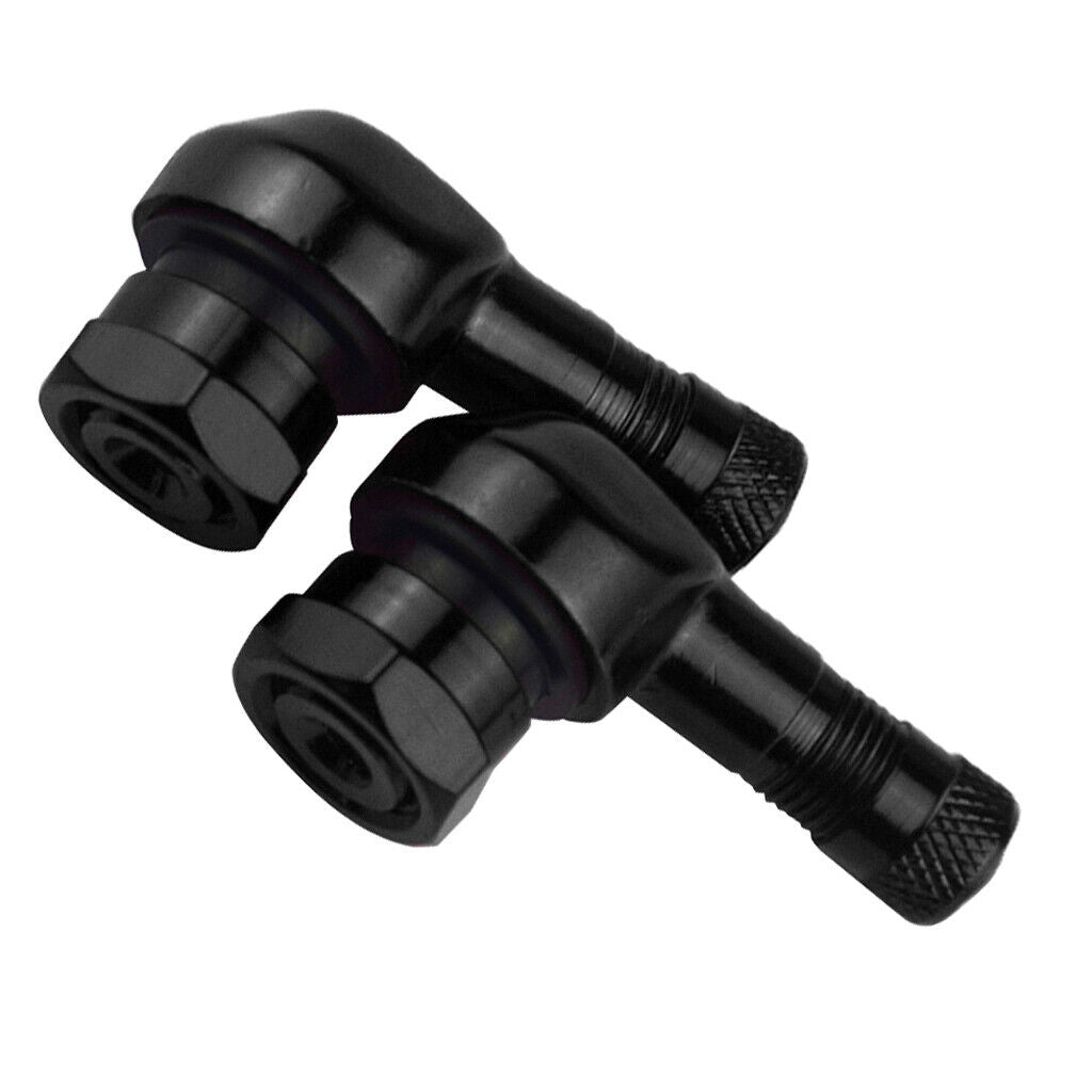 Red & Black CNC Aluminum Motorcycle Gas Nozzle Degree Angle Valve Adaptor Tyre(