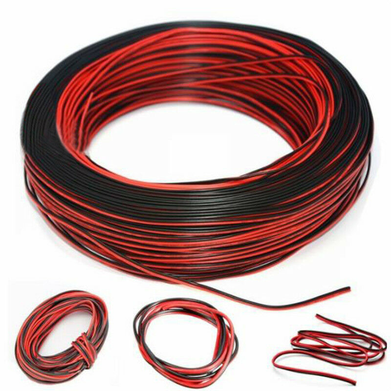 2Pin 10M Car Motorcycle Electric Wire Cable Red/Black Connector For Led Lig SJ