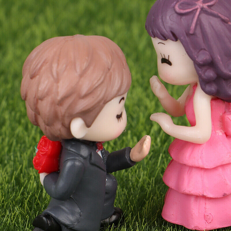 Couple Proposal Fairy Garden Miniatures DIY Ornament Decoration Crafts Fi.l8