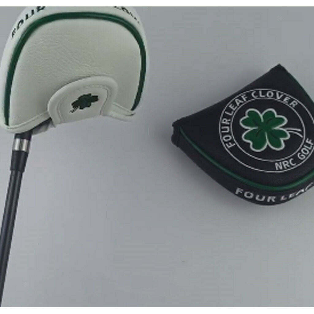 Pu Golf Putter Cover Half Mallet Head Cover Club Head Protector Guard White