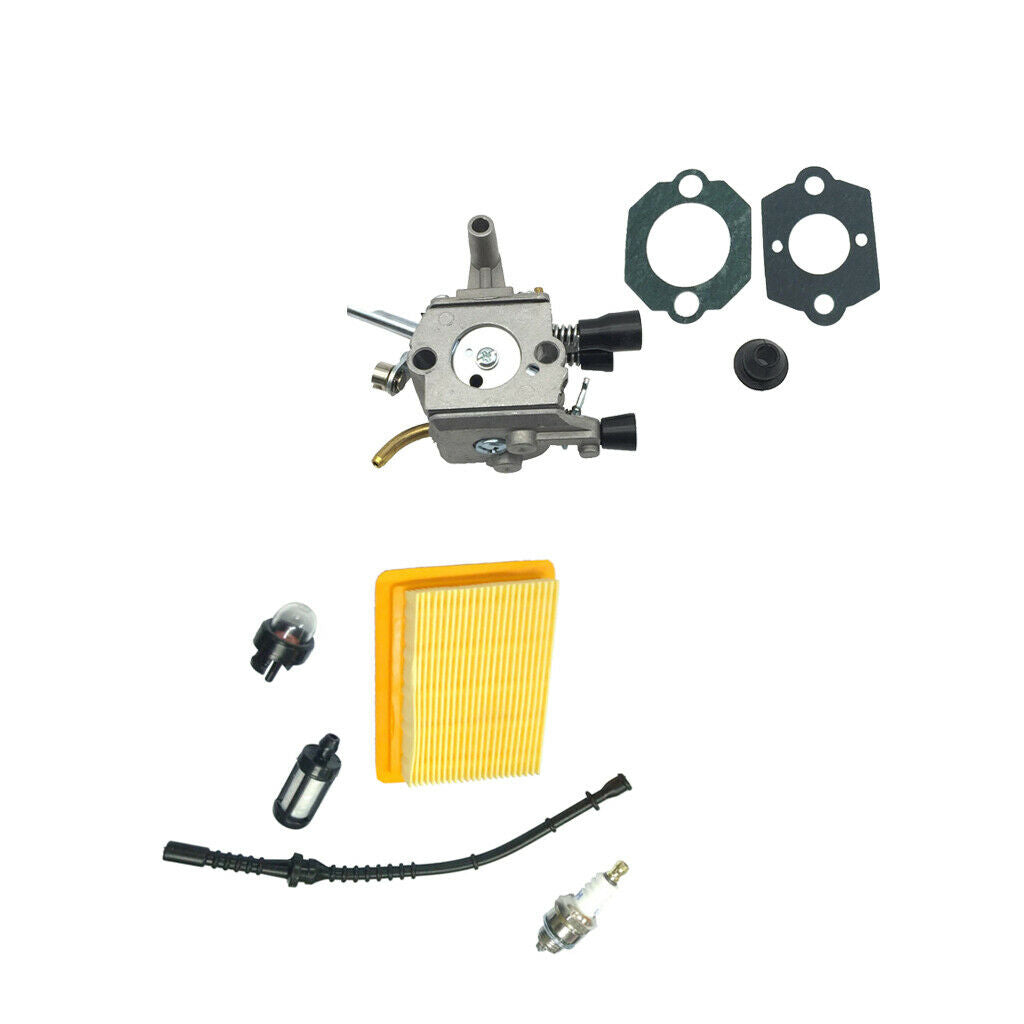 Carburetor Kit Fuel Line Primer Bulb for STIHL FS120 FS200 FS250 Chainsaw