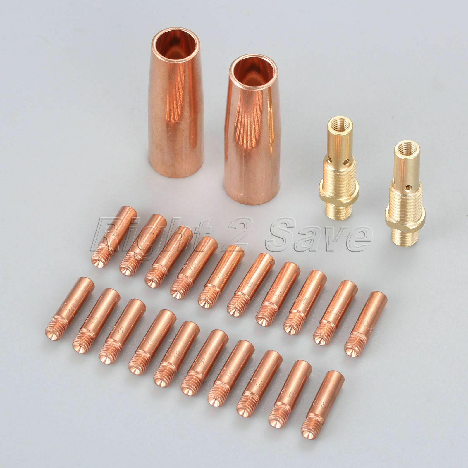 24Pcs MIG Welding Gun Kit .030" Tip Nozzle Diffuser Fit for Lincoln Magnum Tweco