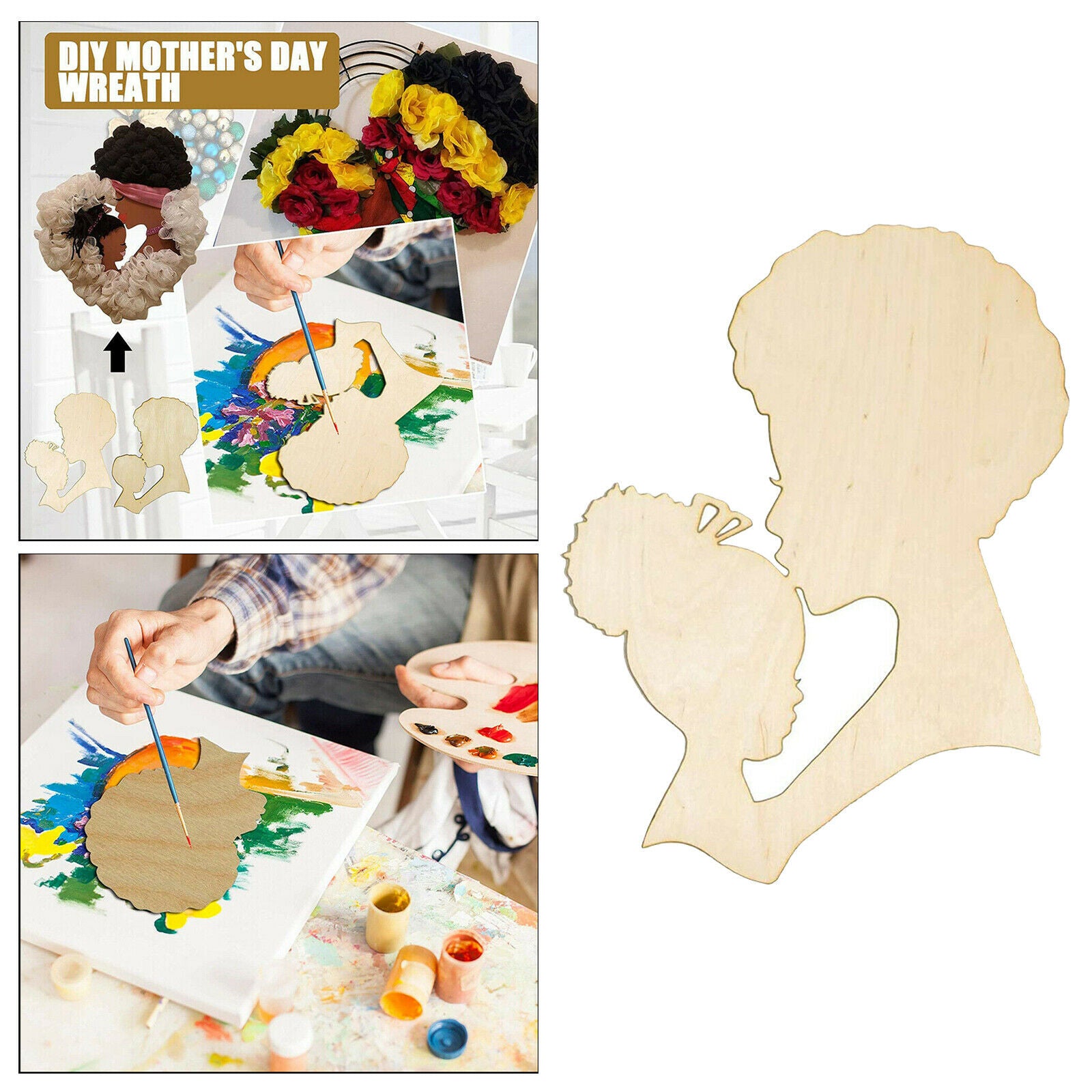 DIY Wooden Template Wooden Signs for Crafts, Wreath Birthday Party