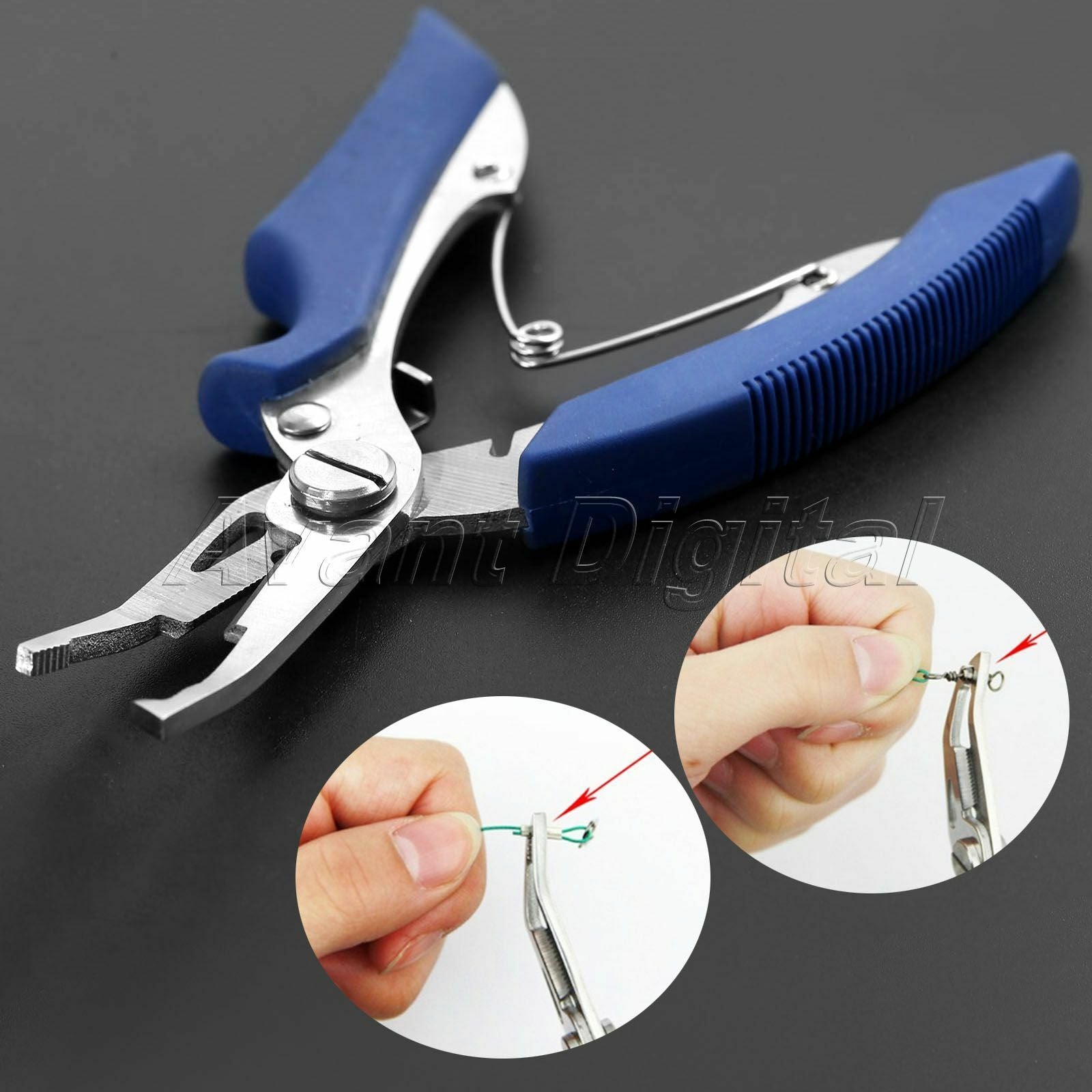 1×Stainless Steel Fishing Plier 13cm Scissor Lure Hook Cut Tackle Versatile