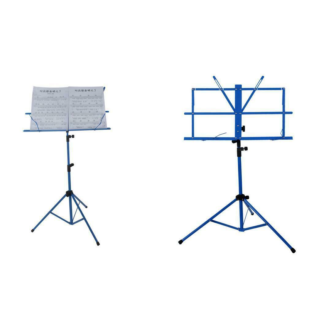 Portable Professional Heavy Duty Music Stand Sheet Blue + Carrying Bag