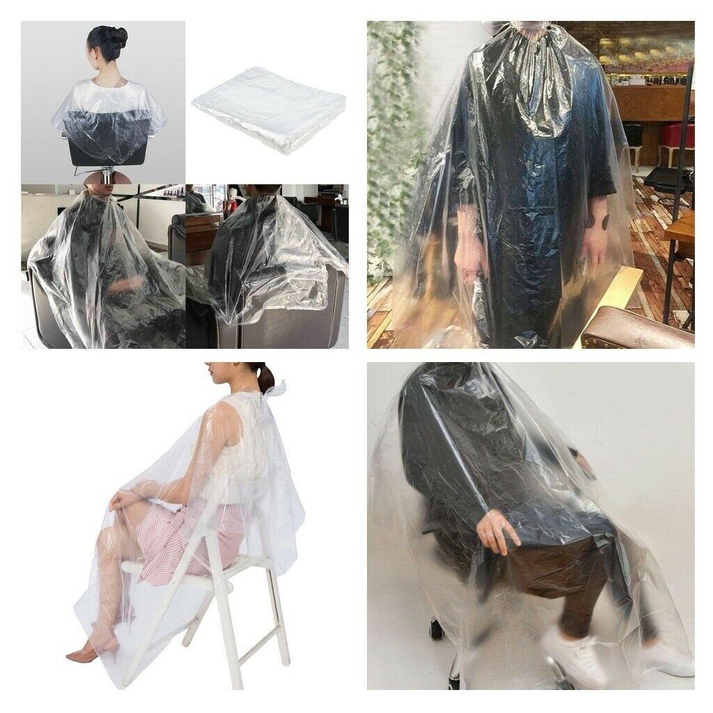 150Pcs Waterproof Disposable Hair Cutting Cape Salon Gown Barber Shop Capes