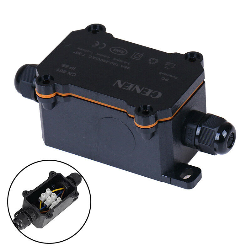 2 Way Waterproof IP68 Electrical Cable Wire Connector Junction Box for outdoo SJ