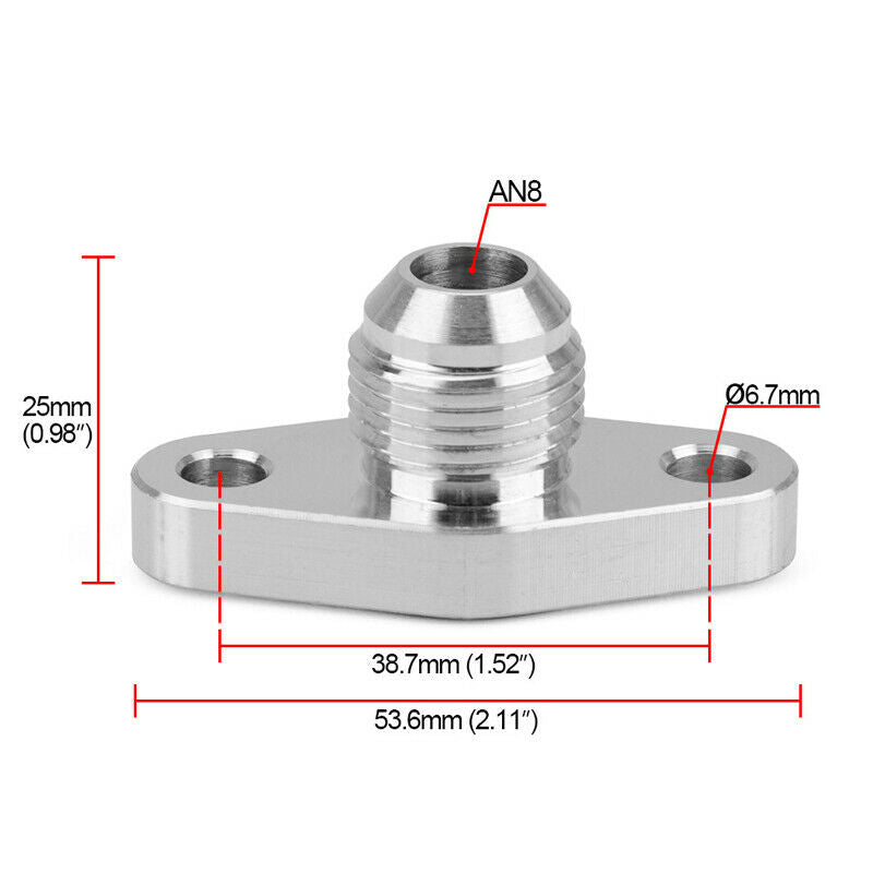 Alumimum Turbo Oil Return Drain Flange 8AN Fit For KKK K03 K04 T517Z T518Z 38mm