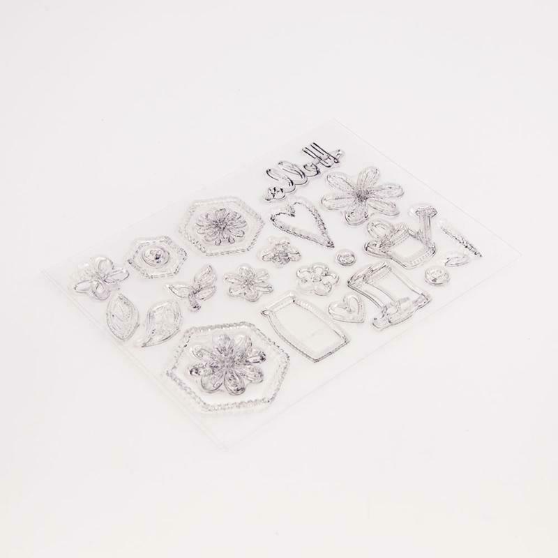 flower leaves Silicone Clear Seal Stamp DIY Scrapbooking Embossing Photo Album