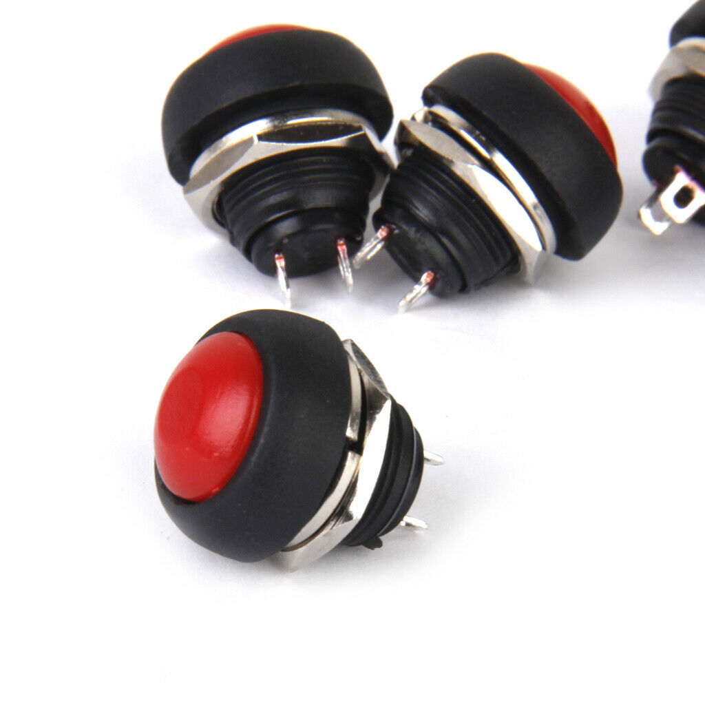 5x Momentary Push Button Horn Switch for Doorbell/Boat/Car Waterproof Red