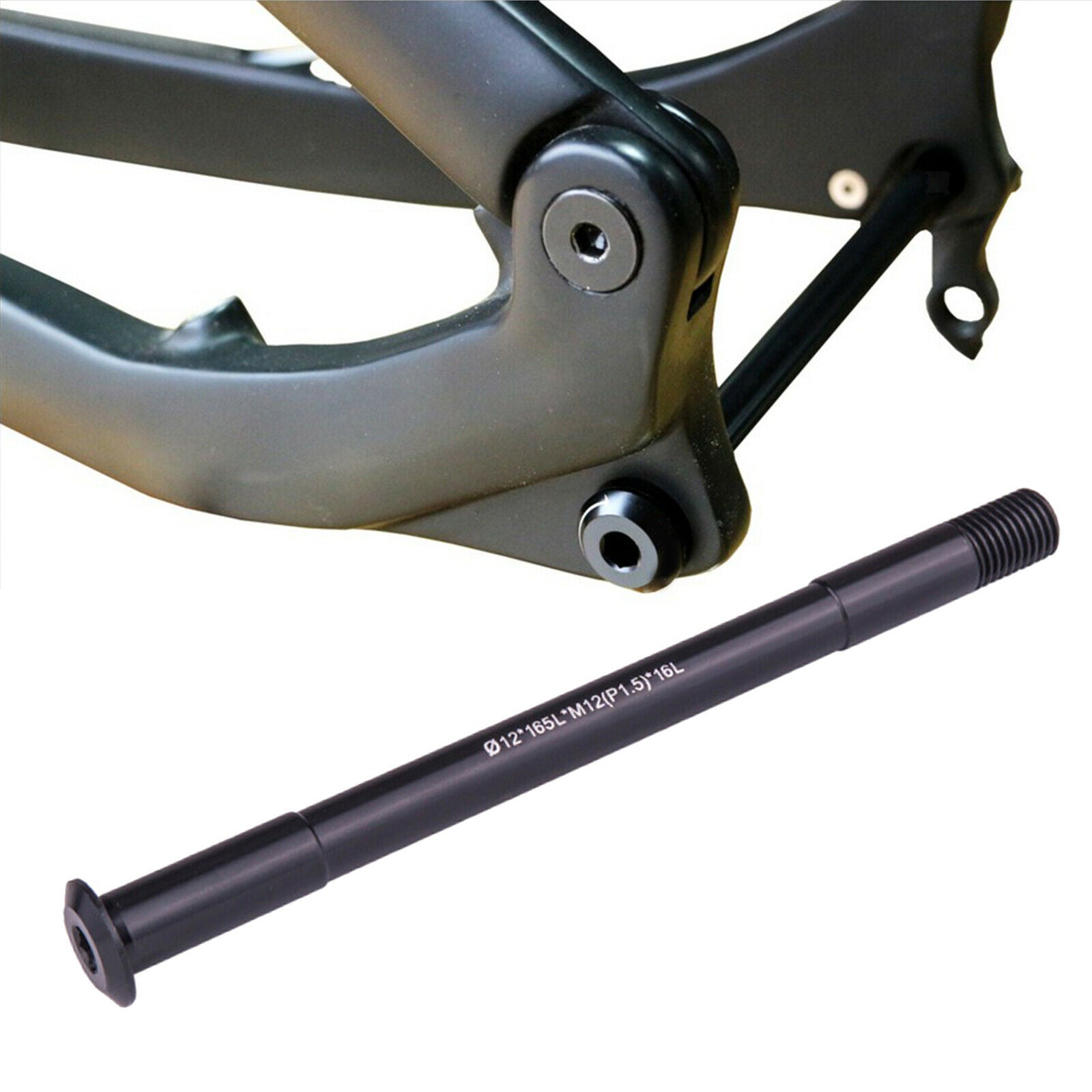 Bicycle QR Thru Axle Shaft Front Rear Hub Skewer 12mm  165mm 1.5mm