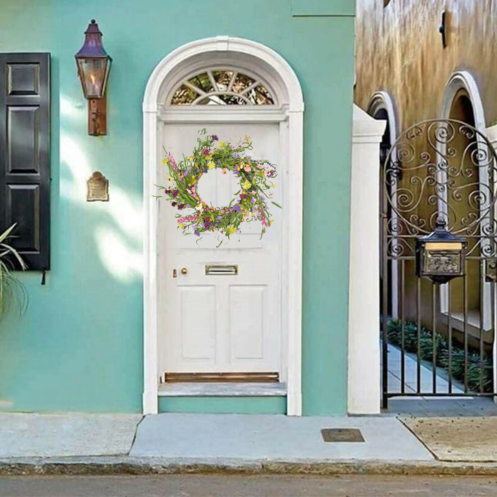Flower Wreath Handmade Floral Spring Summer Garland Shop Window Decorative