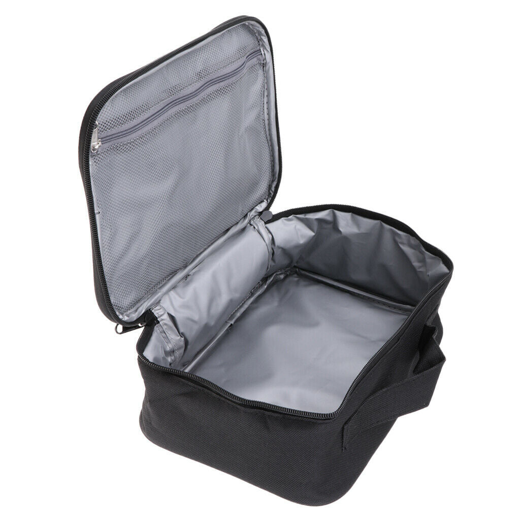 Lunch Cooler Bag Camping Picnic Travel Food Drinks Insulated Carry Box Black