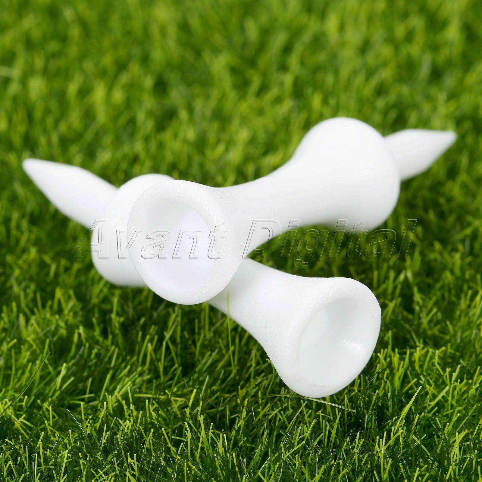 New 48mm Golf Tees Step Down Plastic Graduated Castle Tee Height Control 100pcs