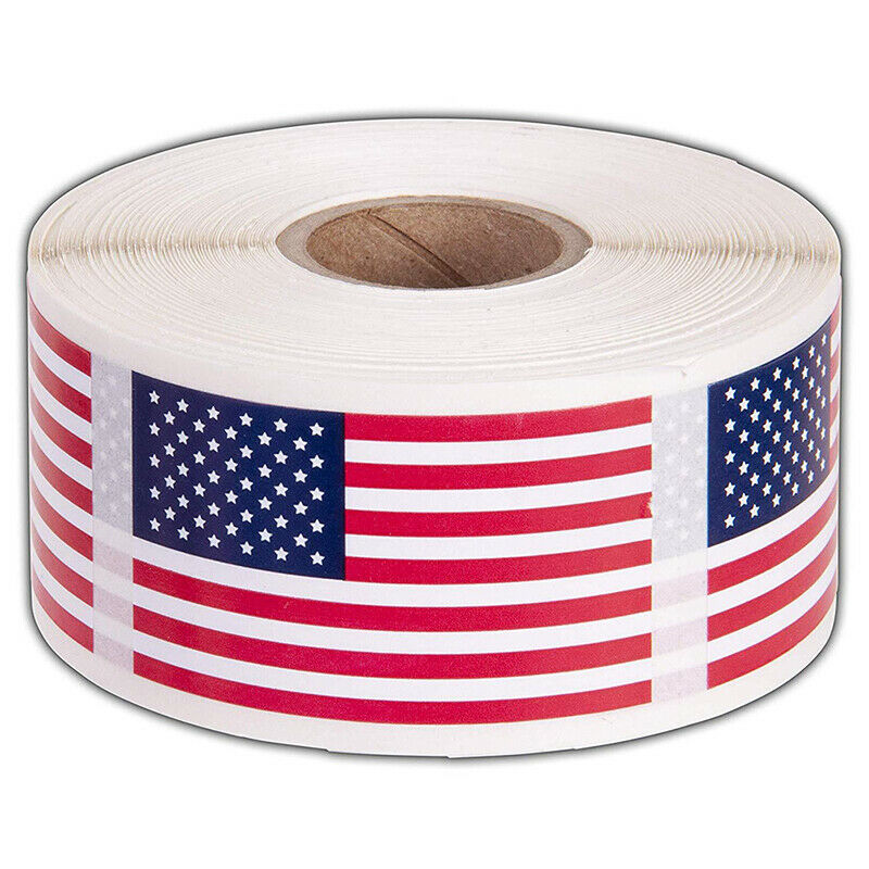 250Pcs/Roll American Flag Stickers Scrapbooking Stationery Labels Decorat.l8