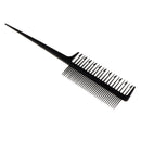 2-Way Plastic Barber Hair Dye Weaving Sectioning Foiling Tint Comb for Black