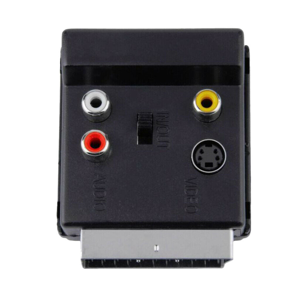 RGB Scart to Composite 3RCA S Video AV TV Audio Adapter Converter Switch