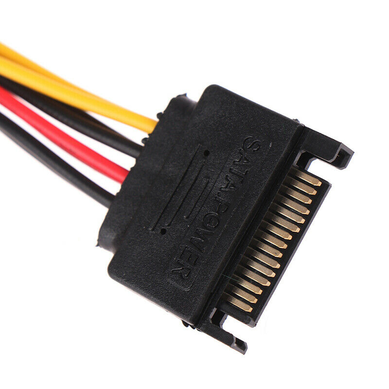 15Pin SATA Male To 2 Female 15Pin Power HDD Splitter Power Cab.l8