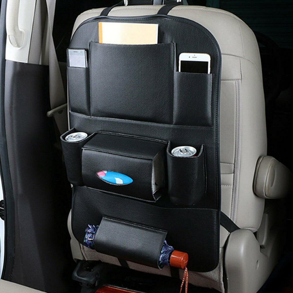 Car Seat Back Organizer Tissue Storage Box Kick Mats Car Seat Back Protectors