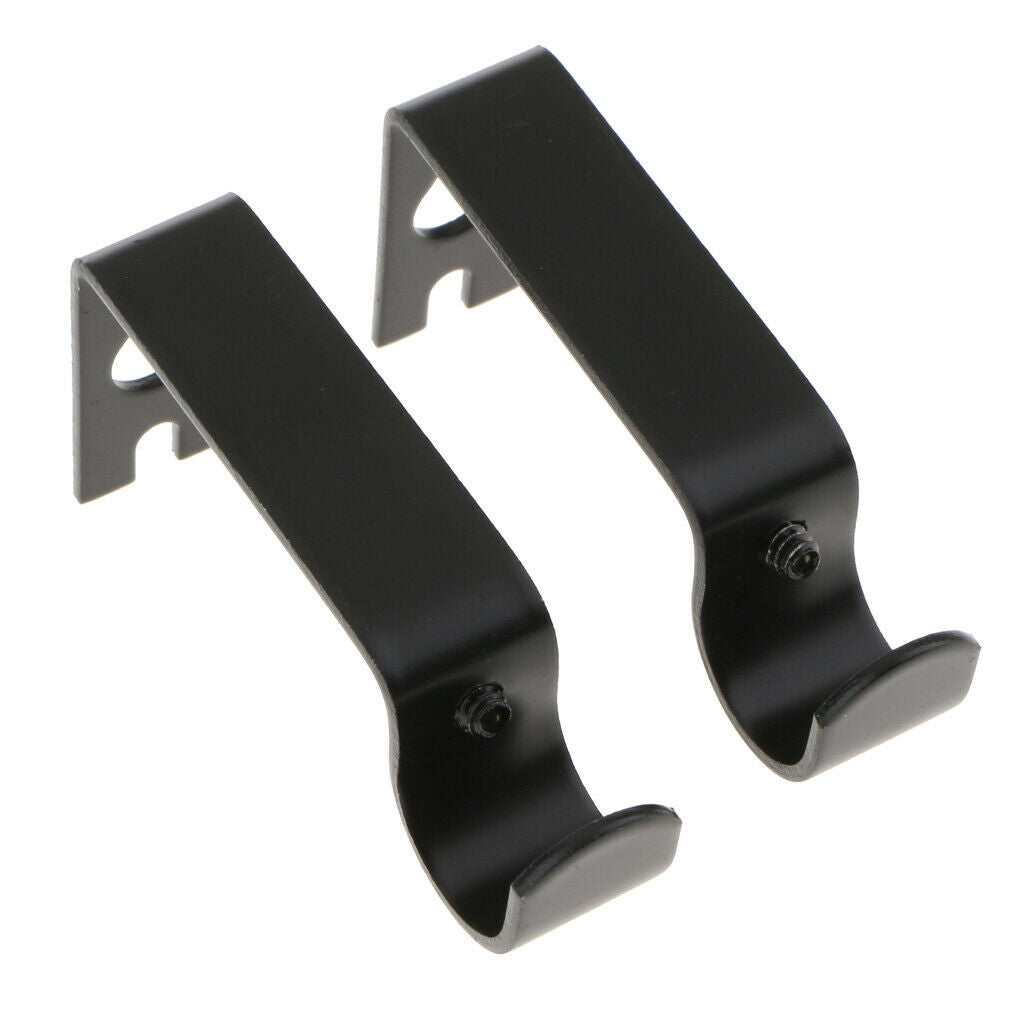 6Pcs Black Curtain Rod Bracket Holder for 15.8mm Rod for Walls,Hardware Premium